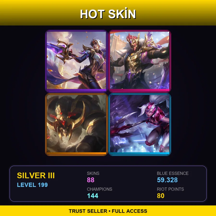 BR | Lv199 | Silver III | 88 Skin | 144 Champ