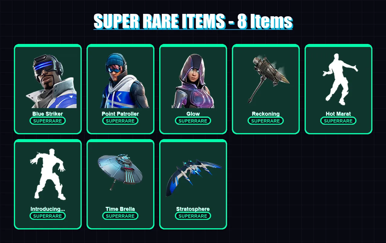 [PS4/PS5/XBOX/PC] | Blue Striker | Point Patroller | Glow | Gear Specialist Maya | Omegarok | 85 skin | 136 pickaxe | 103 emote | 124 glider | Lv194