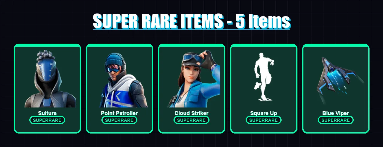 [PS4/PS5/XBOX/PC] | Sultura | Point Patroller | Cloud Striker | UNSC Spartan | Pig the Butcher | 7 skin | 46 pickaxe | 23 emote | 27 glider | Lv533