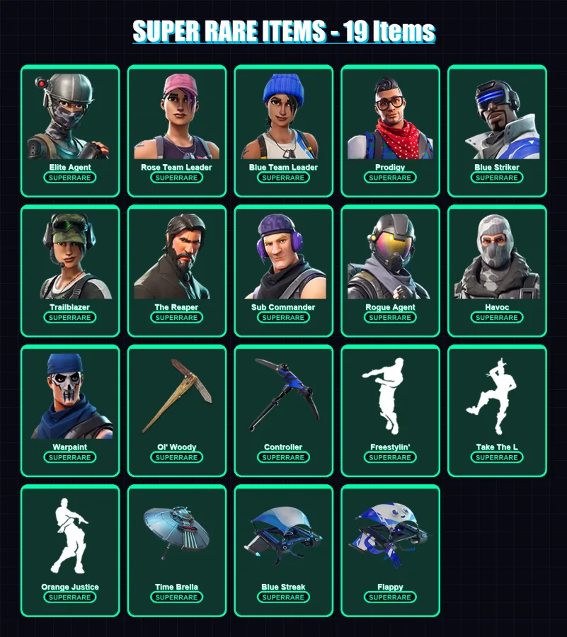 [PC/XBOX/PSN] | Elite Agent | Rose Team Leader | Blue Team Leader | Prodigy | Blue Striker | 73 skin | 103 pickaxe | 98 emote | 98 glider | Lv1551