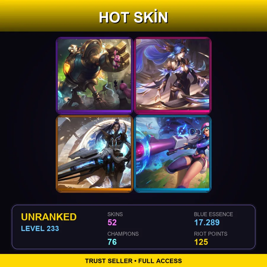 LAS | Lv233 | Unranked | 52 Skin | 76 Champ — Solar Eclipse Leona