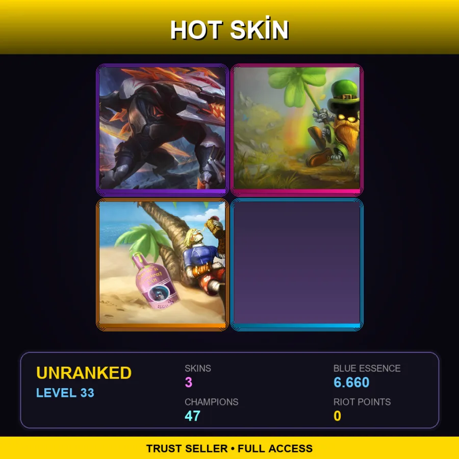 LAS | Lv33 | Unranked | 3 Skin | 47 Champ — Leprechaun Veigar