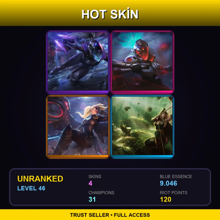 LAS | Lv46 | Unranked | 4 Skin | 31 Champ