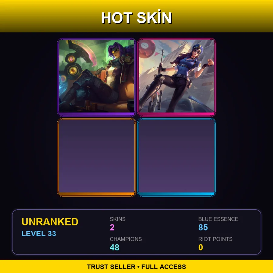 VN | Lv33 | Unranked | 2 Skin | 48 Champ