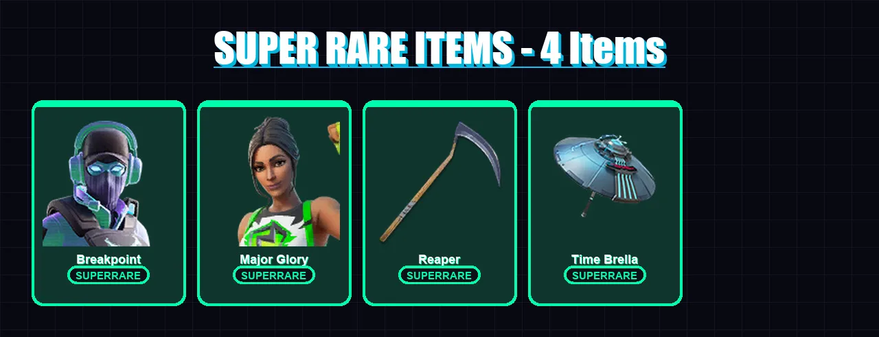 [PC] | Breakpoint | Major Glory | Gear Specialist Maya | Crackshot | Joey | 83 skin | 104 pickaxe | 93 emote | 89 glider | Lv1418