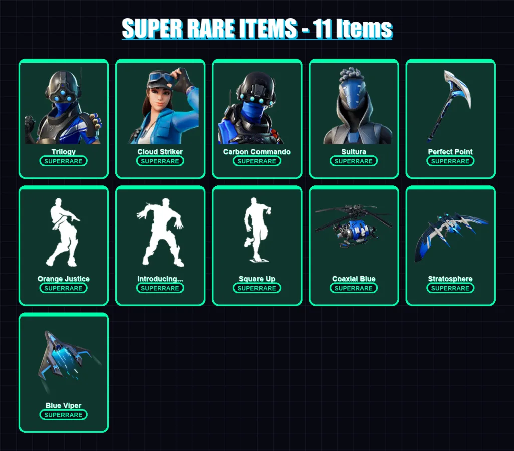 [PC/XBOX/PSN] | Trilogy | Cloud Striker | Carbon Commando | Sultura | Midas | 50 skin | 59 pickaxe | 74 emote | 64 glider | Lv955 — Fortnite account