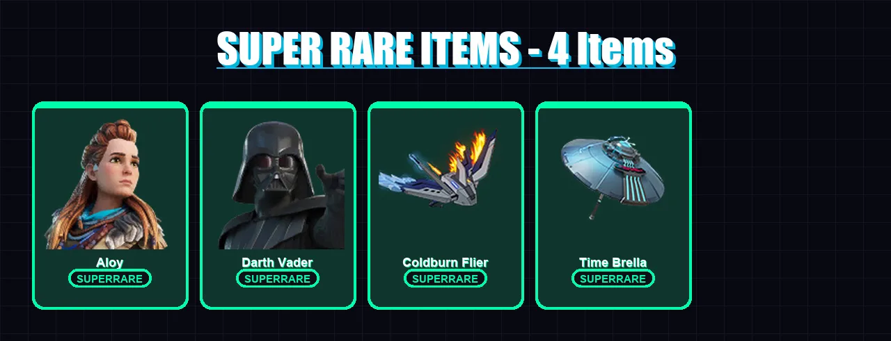 [PS4/PS5/XBOX/PC] | Aloy | Darth Vader | Malice | Omegarok | Predator | 360 skin | 337 pickaxe | 315 emote | 206 glider | Lv3535