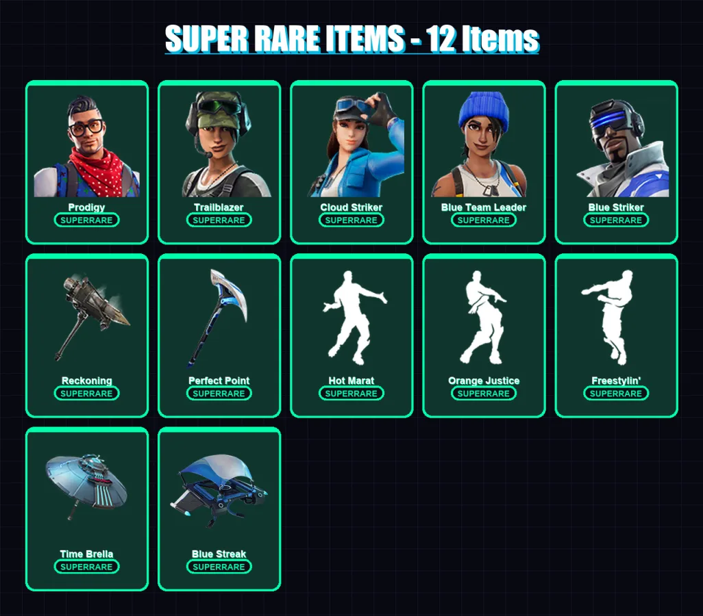 [PC/XBOX/PSN] | Prodigy | Trailblazer | Cloud Striker | Blue Team Leader | Blue Striker | 23 skin | 16 pickaxe | 26 emote | 24 glider | Lv341 — Fortnite account
