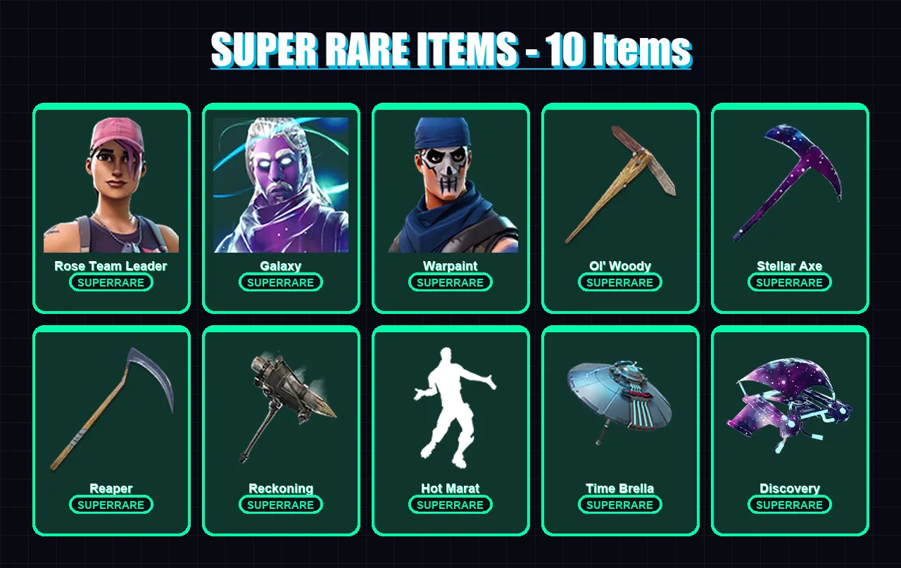 [PC] | Rose Team Leader | Galaxy | Warpaint | Peter Griffin | Calamity | 178 skin | 207 pickaxe | 163 emote | 157 glider | Lv2709