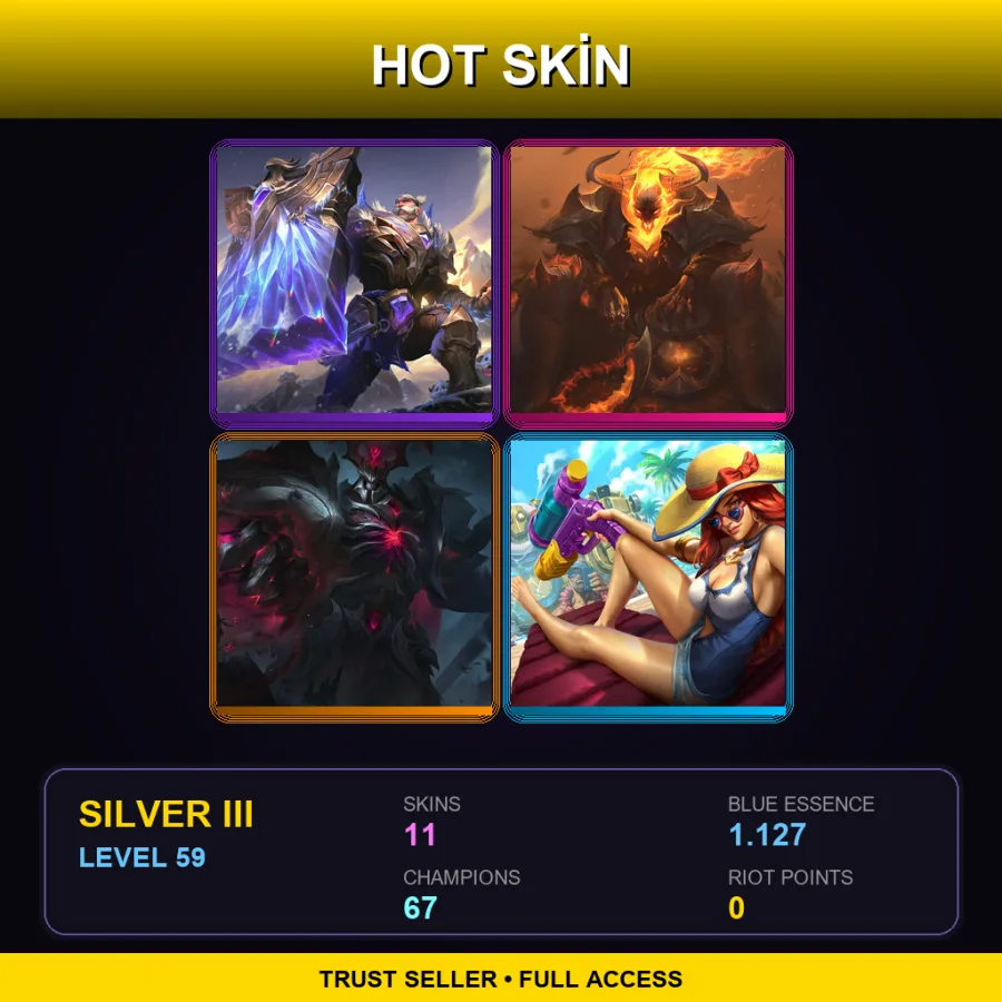 BR | Lv59 | Silver III | 11 Skin | 67 Champ