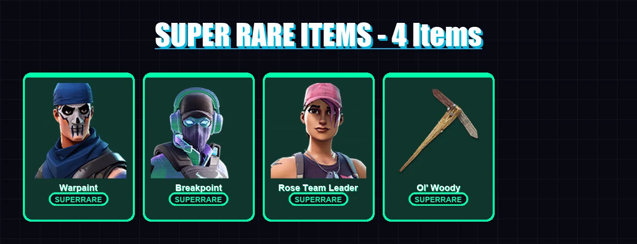[PC/XBOX/PSN] | Warpaint | Breakpoint | Rose Team Leader | Midas | Deadpool | 56 skin | 61 pickaxe | 79 emote | 62 glider | Lv942