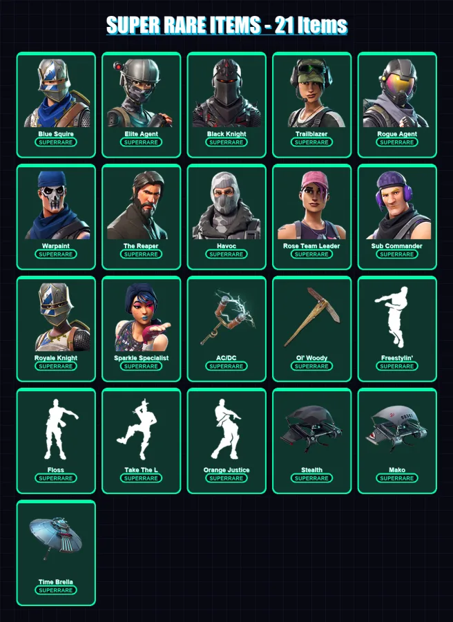 [PC/PSN] | Blue Squire | Elite Agent | Black Knight | Trailblazer | Rogue Agent | 85 skin | 67 pickaxe | 51 emote | 65 glider | Lv759 — Game account