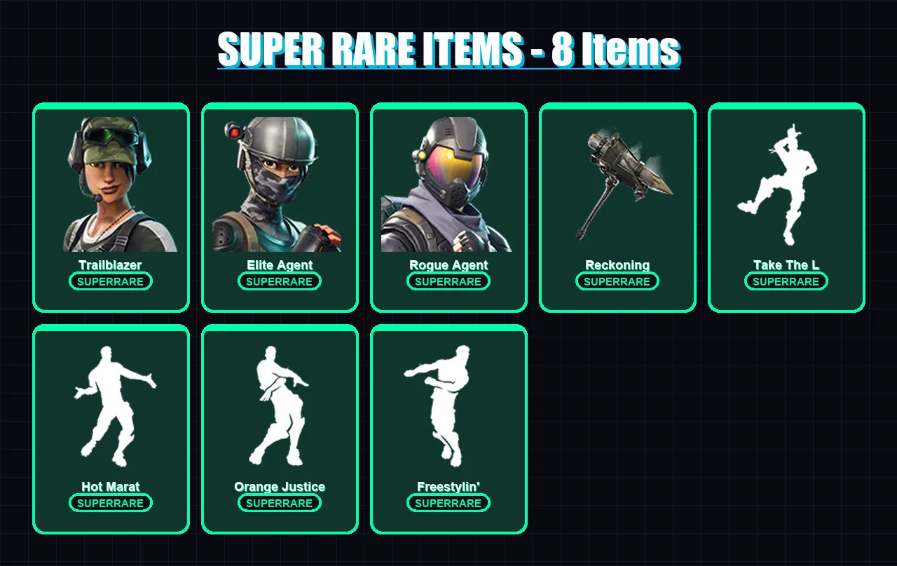 [PC/PSN] | Trailblazer | Elite Agent | Rogue Agent | The Visitor | Rox | 77 skin | 31 pickaxe | 58 emote | 37 glider | Lv471