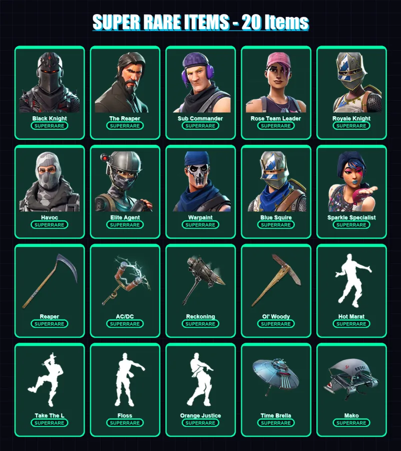 [PC/XBOX/PSN] | OG Ghoul Trooper | OG Skull Trooper | Black Knight | 129 skin | Lv1240