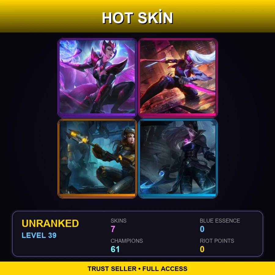 LAS | Lv39 | Unranked | 7 Skin | 61 Champ — Steel Legion Lux