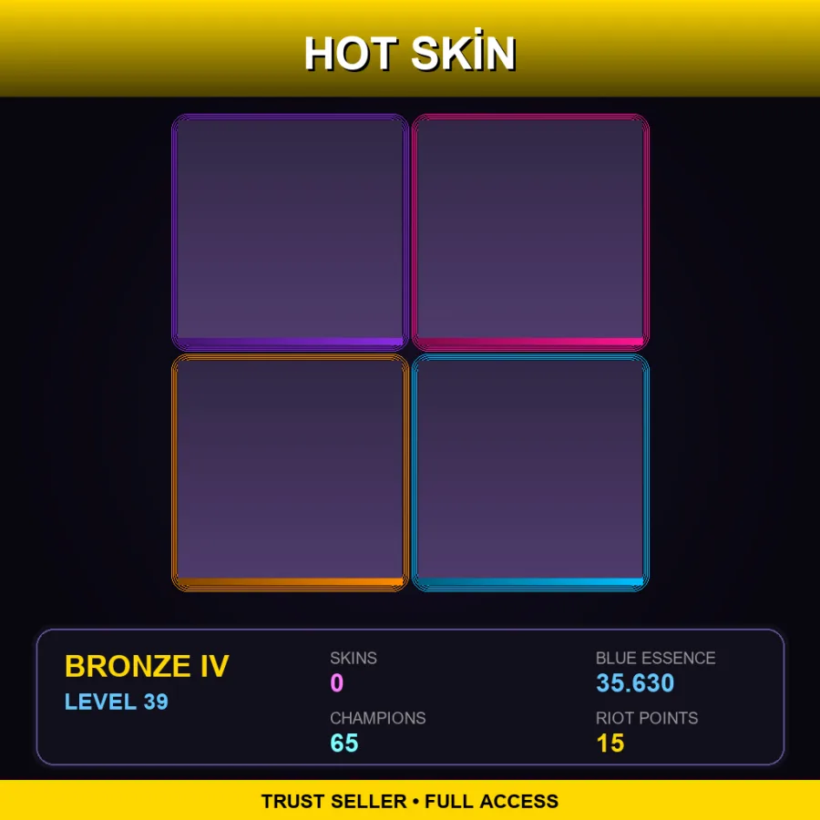 VN | Lv39 | Bronze IV | 0 Skin | 65 Champ