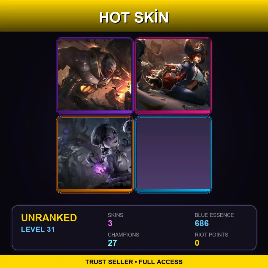 LAN | Lv31 | Unranked | 3 Skin | 27 Champ