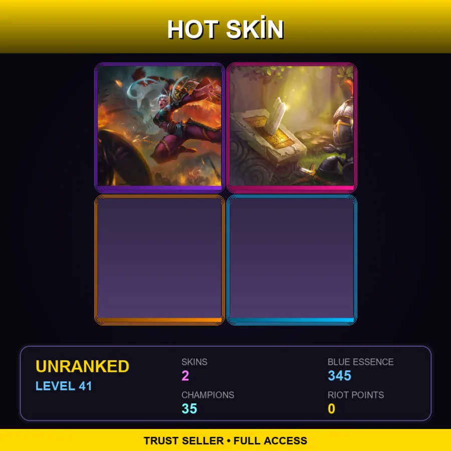 LAN | Lv41 | Unranked | 2 Skin | 35 Champ