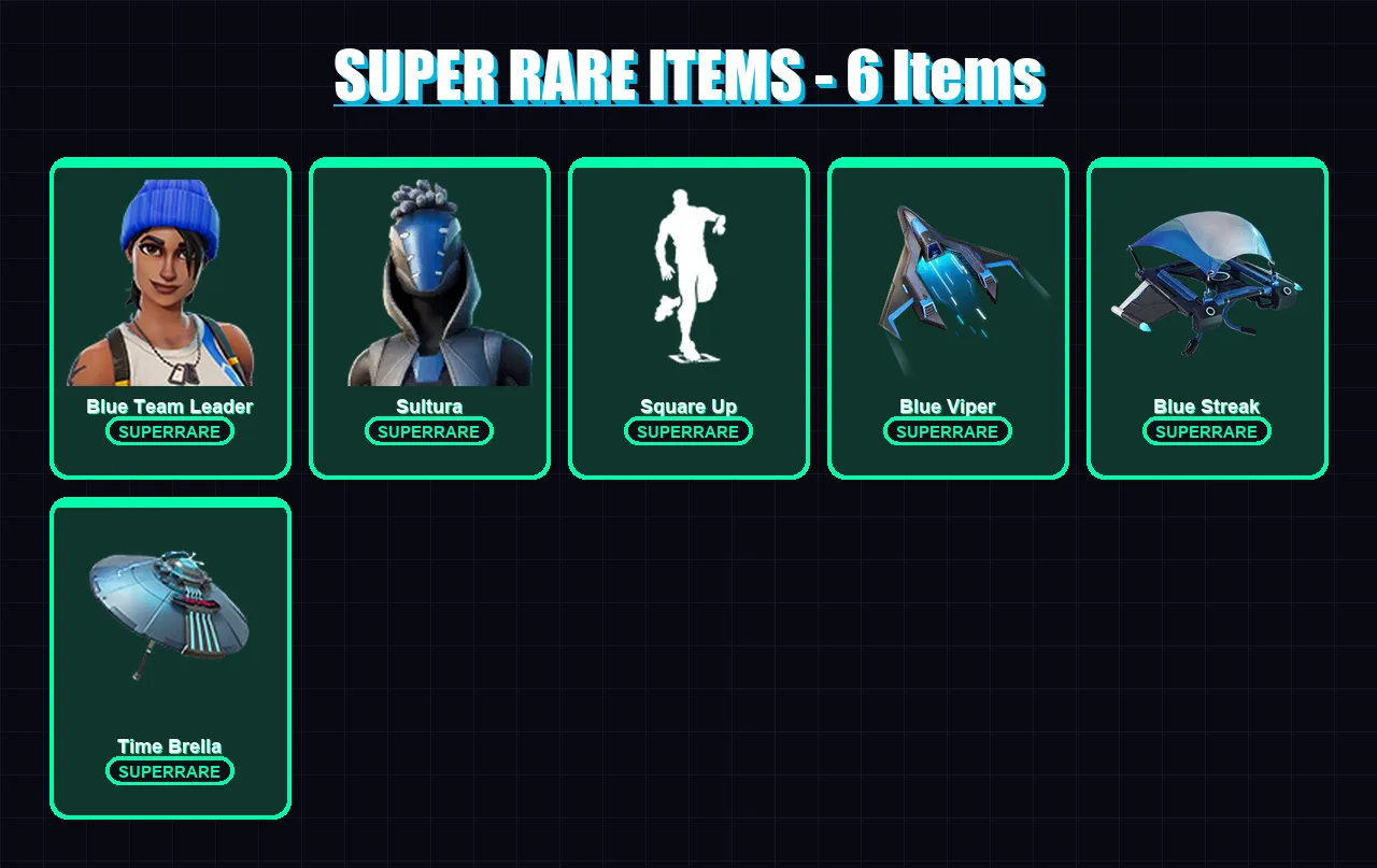 [PS4/PS5/XBOX/PC] | Blue Team Leader | Sultura | Goku Black | Slayer Juice WRLD | Frieza | 12 skin | 57 pickaxe | 37 emote | 47 glider | Lv884