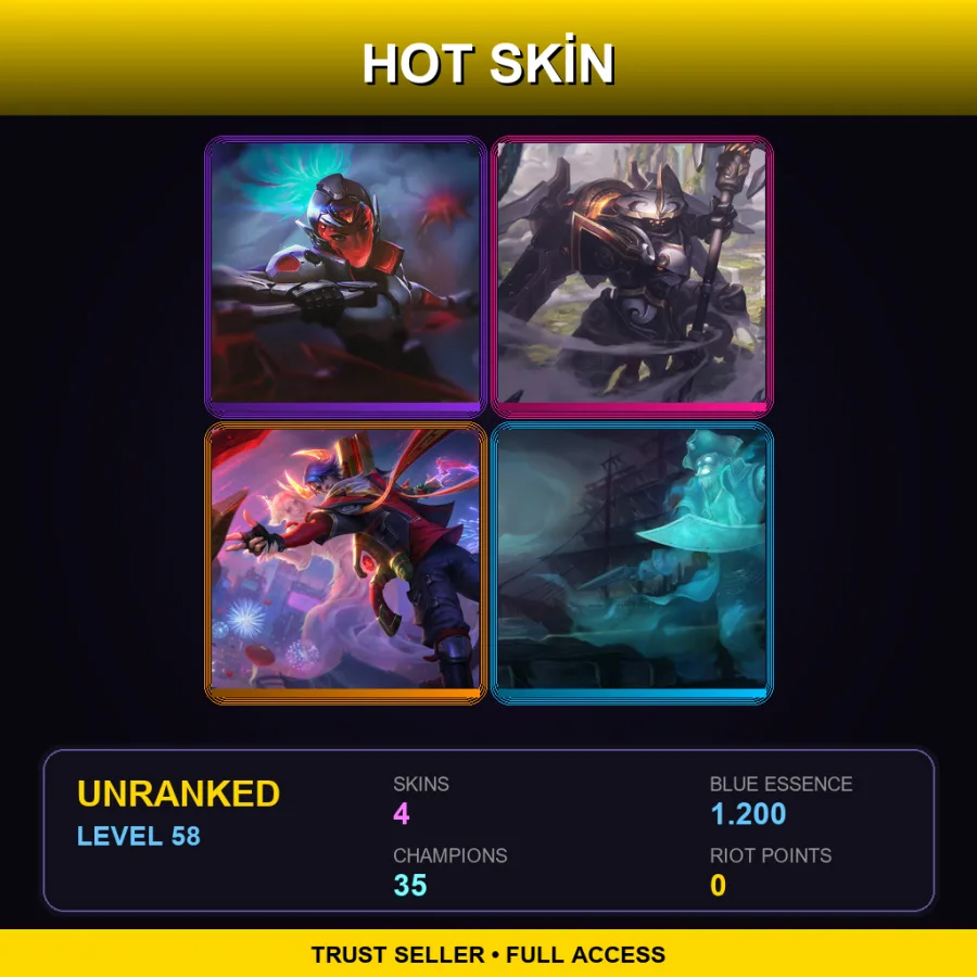 LAS | Lv58 | Unranked | 4 Skin | 35 Champ
