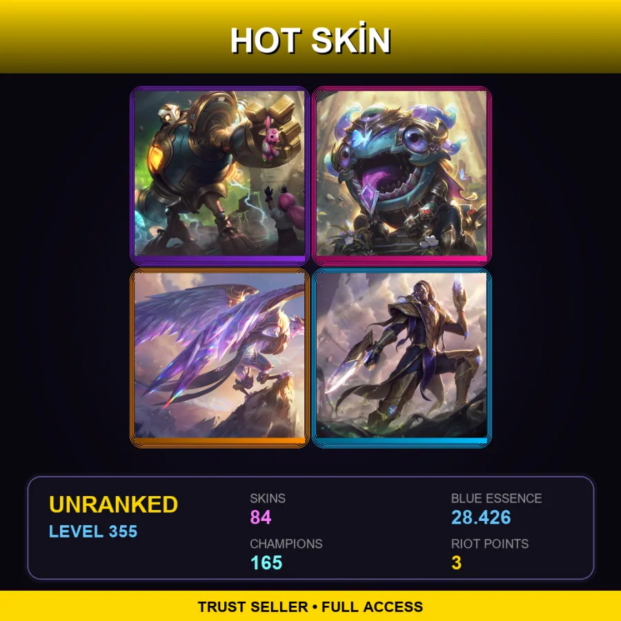 SG | Lv355 | Unranked | 84 Skin | 165 Champ — Skt T1 Nami