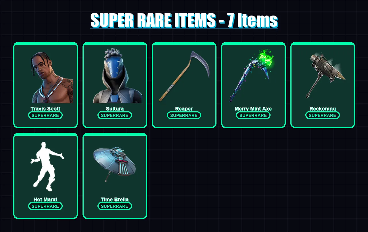 [PS4/PS5/XBOX/PC] | Travis Scott | Sultura | Midas | Ruin | Zenith | 79 skin | 89 pickaxe | 75 emote | 90 glider | Lv1464