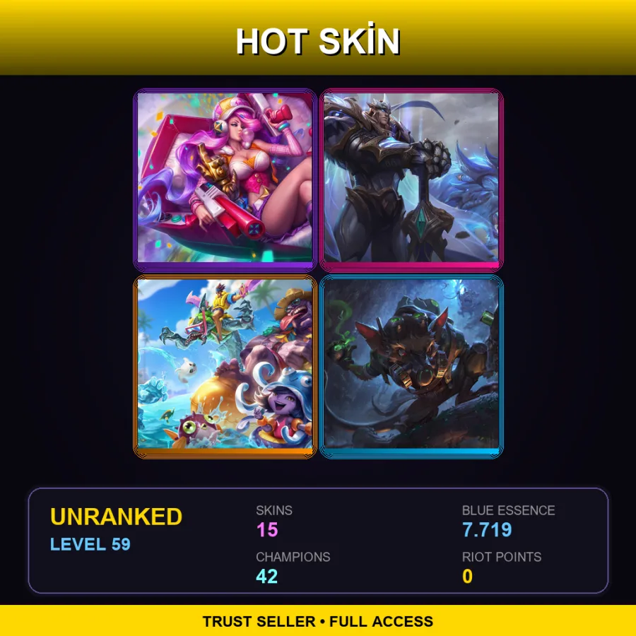 LAS | Lv59 | Unranked | 15 Skin | 42 Champ