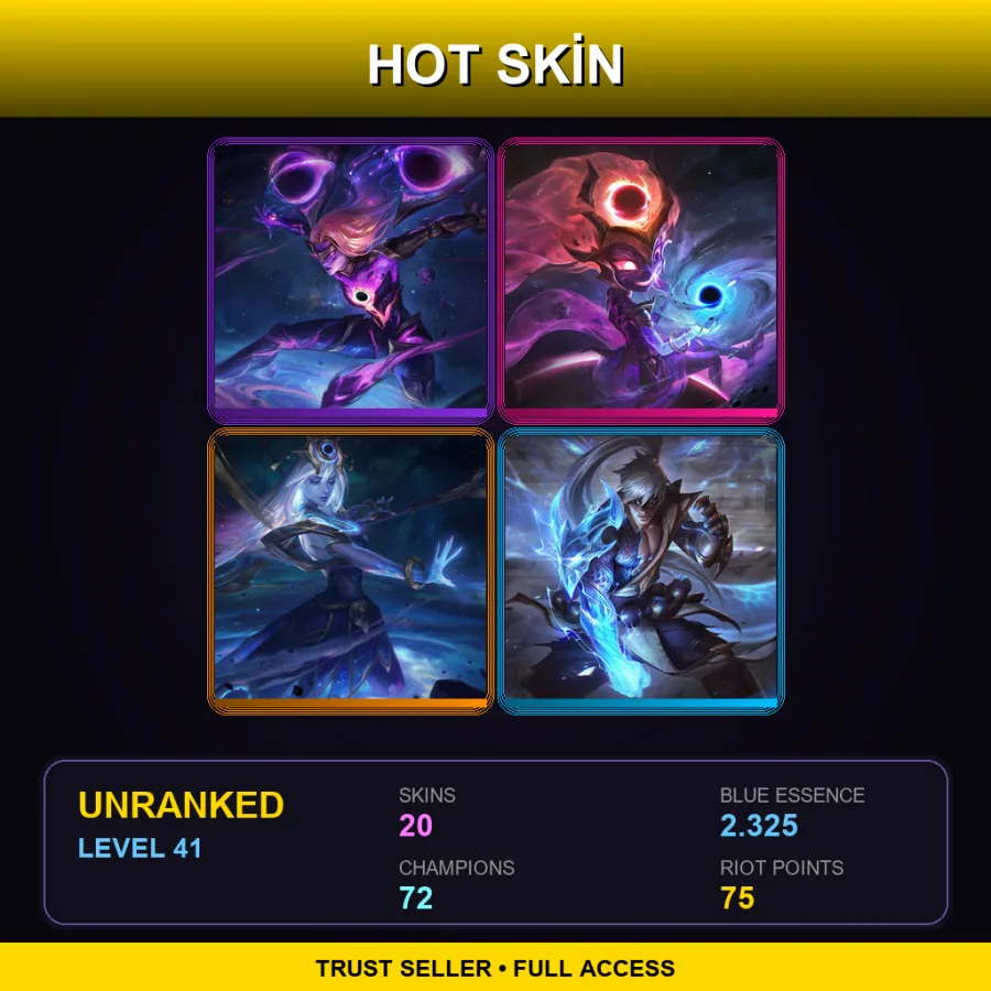 EUNE | Lv41 | Unranked | 20 Skin | 72 Champ — LoL account