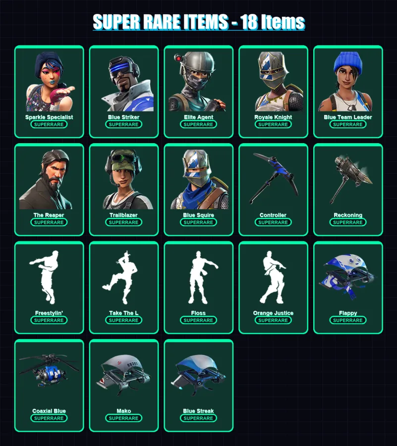 [PS4/PS5/XBOX/PC] | Sparkle Specialist | Blue Striker | Elite Agent | 48 skin | Lv894