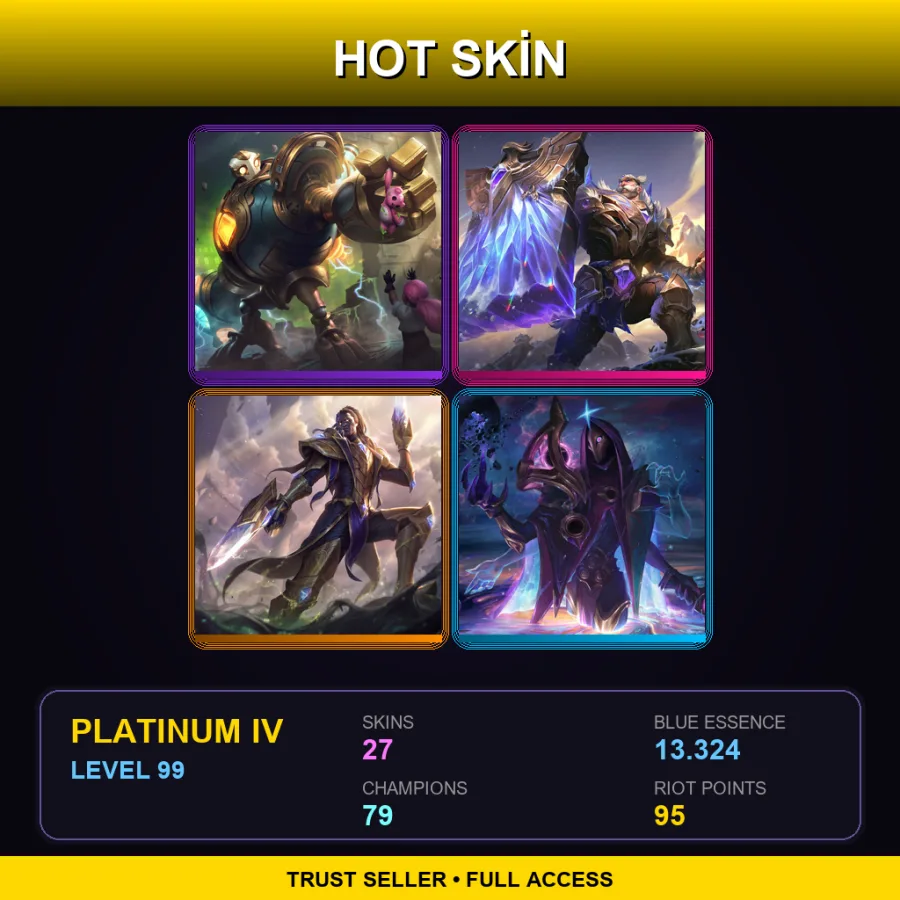 SG | Victorious Blitzcrank | Victorious Braum | Victorious Lucian | Dark Cosmic Jhin | 27 Skin | 79 Champ | Platinum IV | Lv99