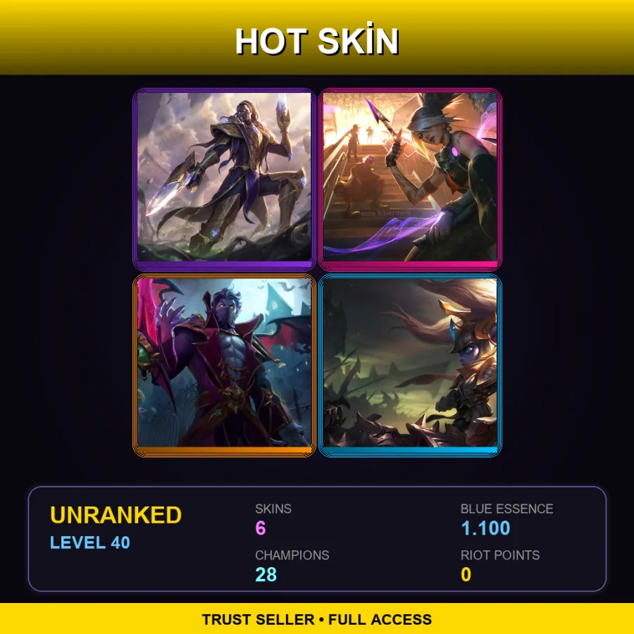BR | Lv40 | Unranked | 6 Skin | 28 Champ