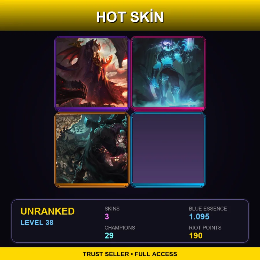 LAS | Lv38 | Unranked | 3 Skin | 29 Champ