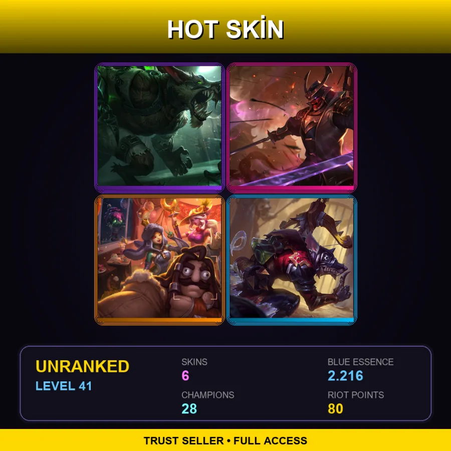 LAS | Lv41 | Unranked | 6 Skin | 28 Champ