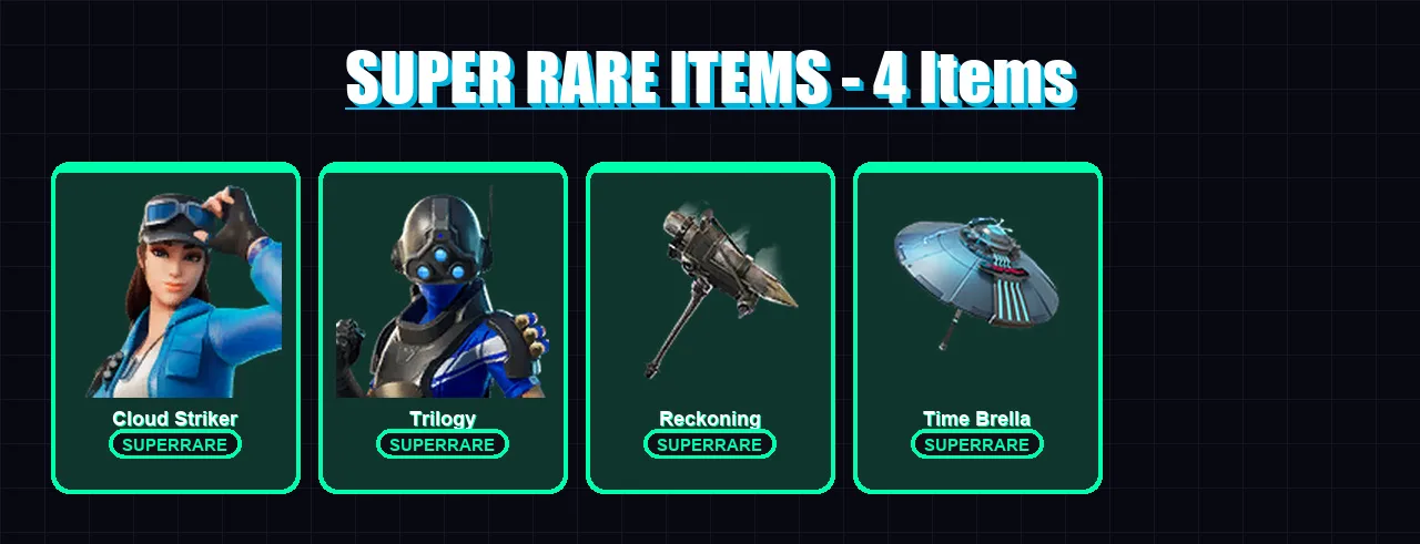 [PS4/PS5/XBOX/PC] | Cloud Striker | Trilogy | Zenith | Lynx | Sentinel | 34 skin | 60 pickaxe | 50 emote | 58 glider | Lv1127