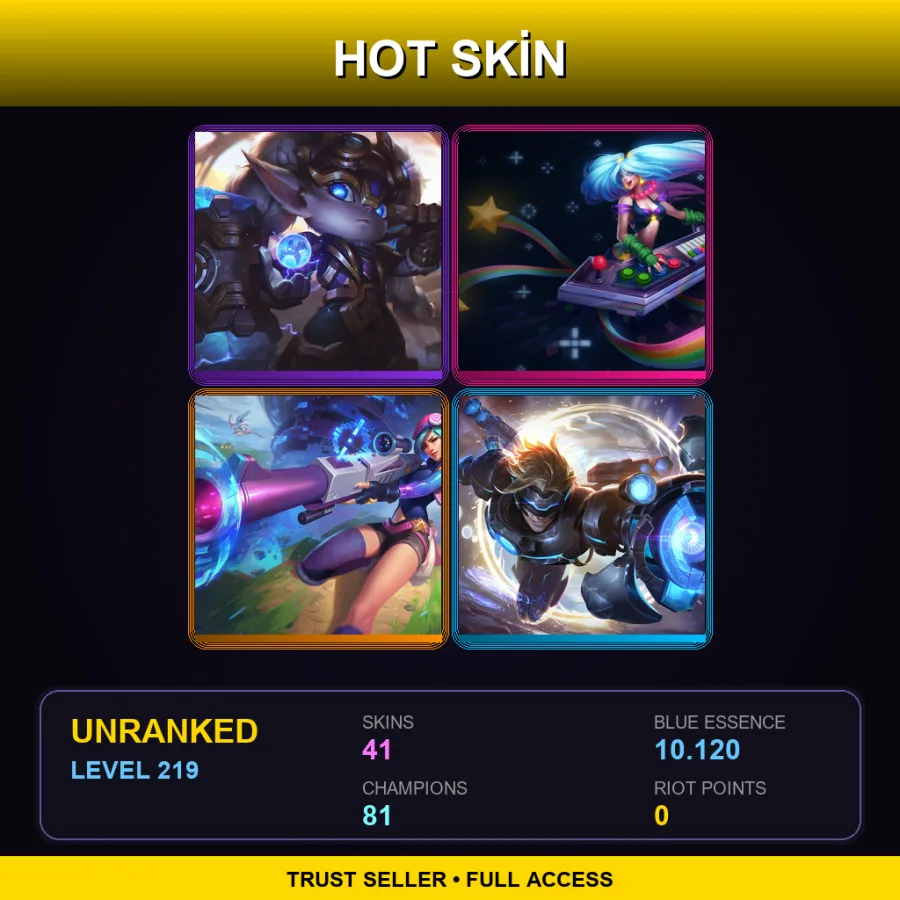 LAS | Lv219 | Unranked | 41 Skin | 81 Champ