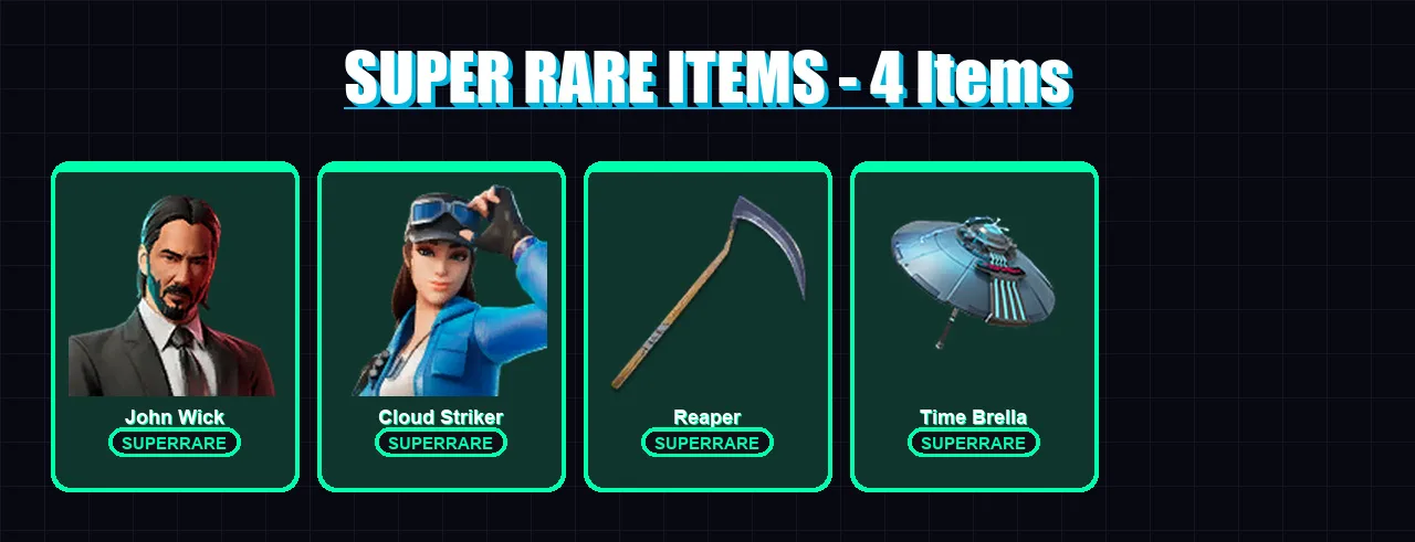 [PS4/PS5/XBOX/PC] | John Wick | Cloud Striker | Dynamo Dancer | Spectra Knight | Valeria | 74 skin | 109 pickaxe | 69 emote | 82 glider | Lv1016