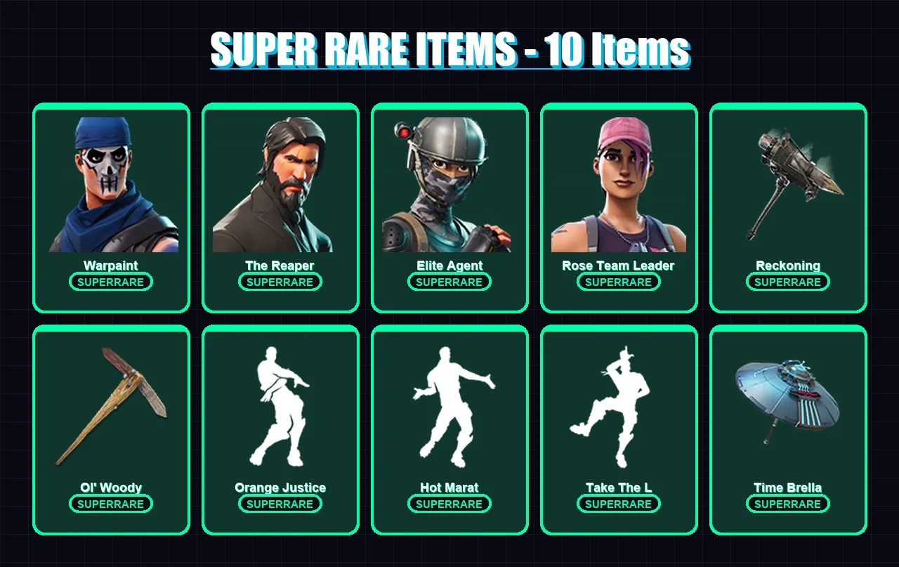 [PC/XBOX/PSN] | Warpaint | The Reaper | Elite Agent | Rose Team Leader | The Visitor | 81 skin | 125 pickaxe | 131 emote | 120 glider | Lv2271 — Fortnite account