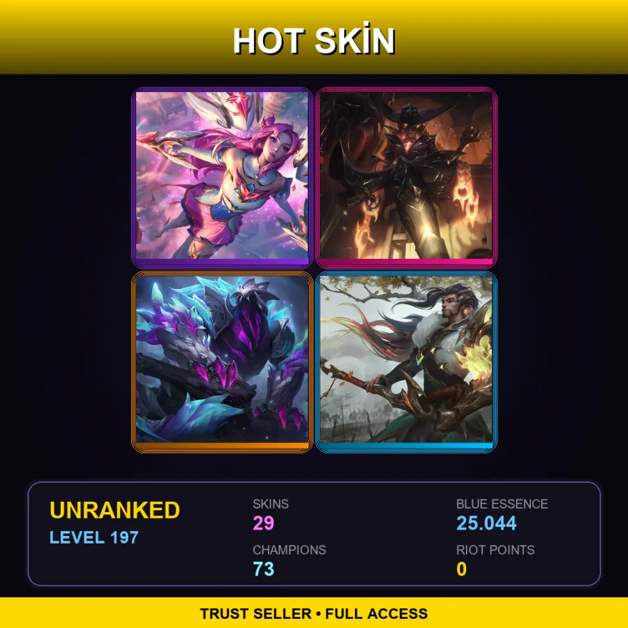 ME | Lv197 | Unranked | 29 Skin | 73 Champ