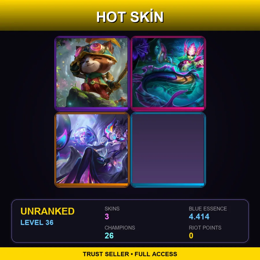 LAS | Lv36 | Unranked | 3 Skin | 26 Champ