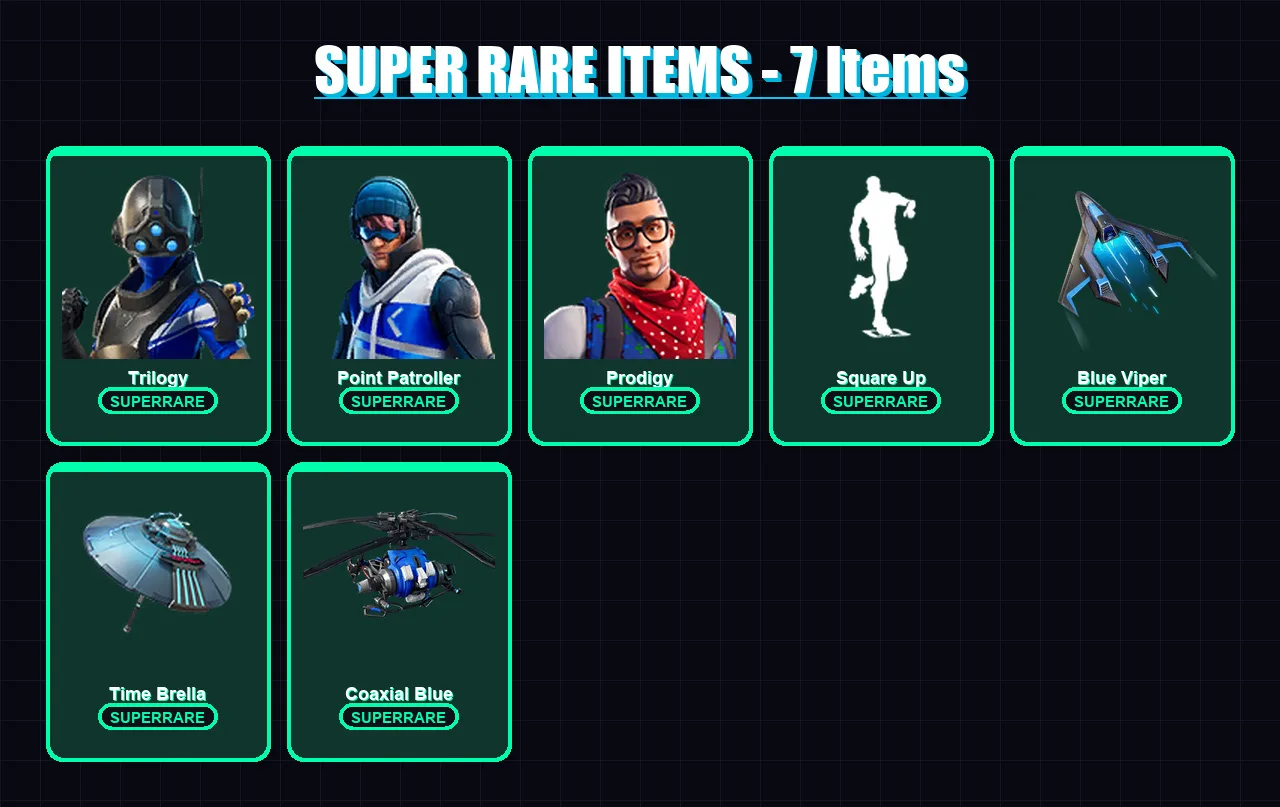 [PC/XBOX/PSN] | Trilogy | Point Patroller | Prodigy | Spectra Knight | Ronin | 31 skin | 55 pickaxe | 38 emote | 53 glider | Lv763 — Fortnite account