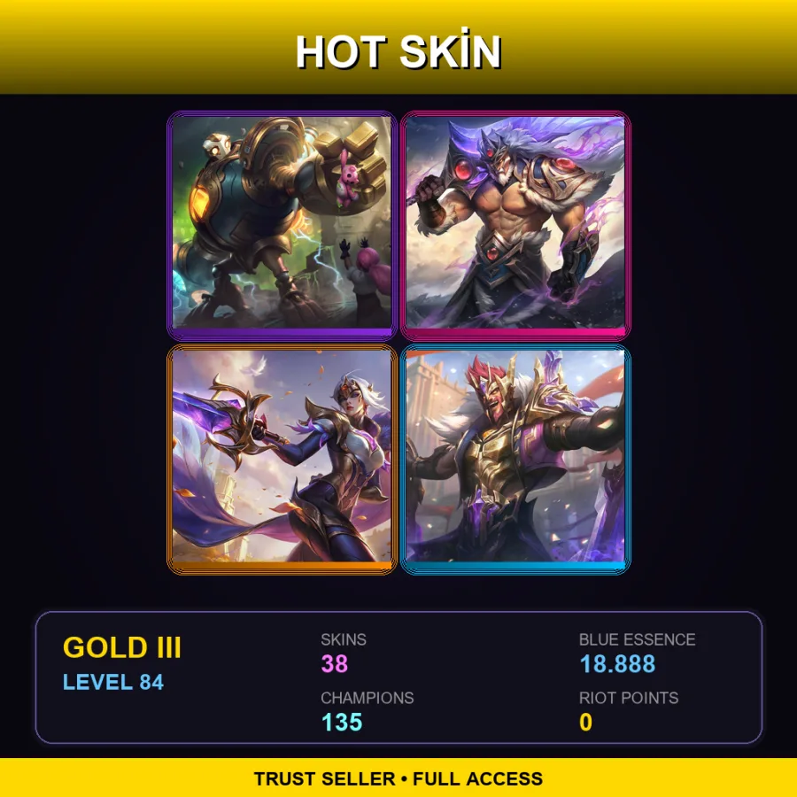BR | Lv84 | Gold III | 38 Skin | 135 Champ