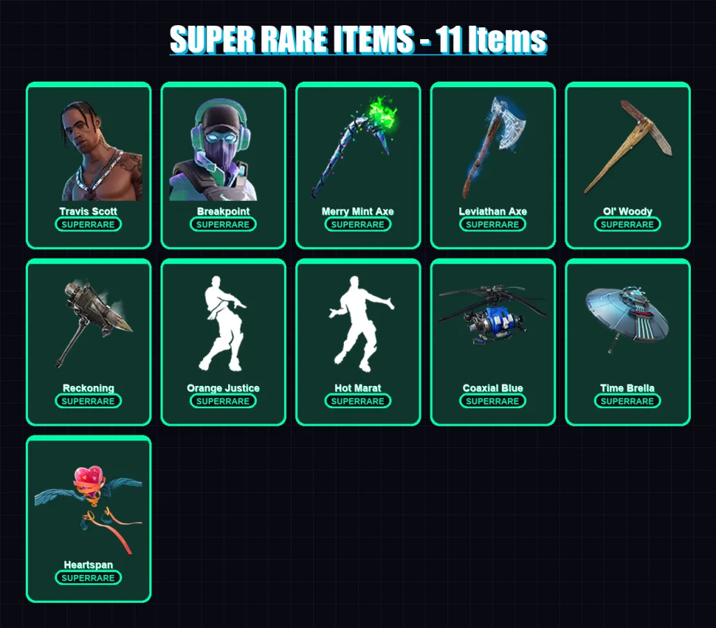 [PC/XBOX] | Travis Scott | Breakpoint | Joey | Gear Specialist Maya | Ragnarok | 187 skin | 199 pickaxe | 203 emote | 169 glider | Lv2658 — Fortnite account