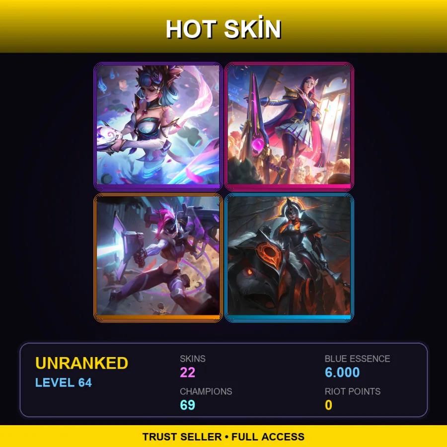 LAS | Lv64 | Unranked | 22 Skin | 69 Champ