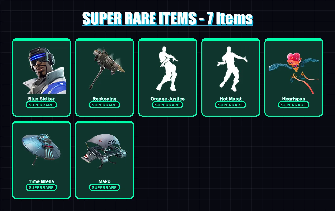 [PS4/PS5/XBOX/PC] | Blue Striker | Calamity | Valor | Mandalorian | Ragnarok | 114 skin | 114 pickaxe | 120 emote | 105 glider | Lv1425