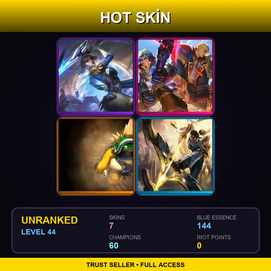 VN | Lv44 | Unranked | 7 Skin | 60 Champ