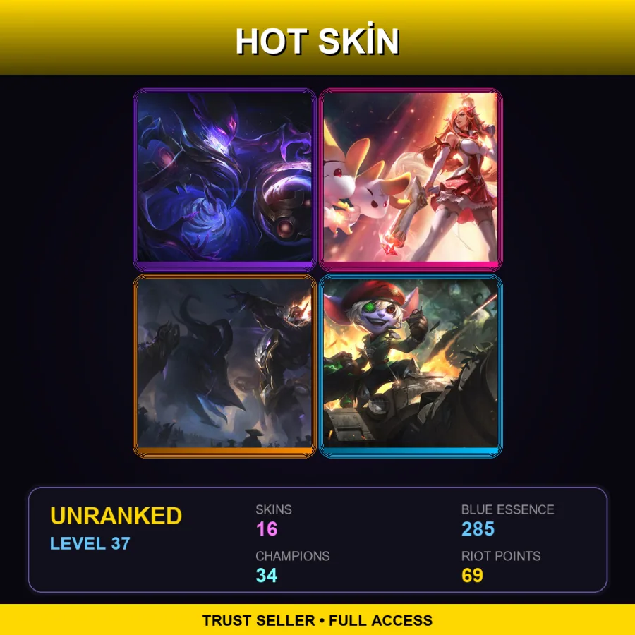 LAN | Lv37 | Unranked | 16 Skin | 34 Champ — Bladecraft Orianna