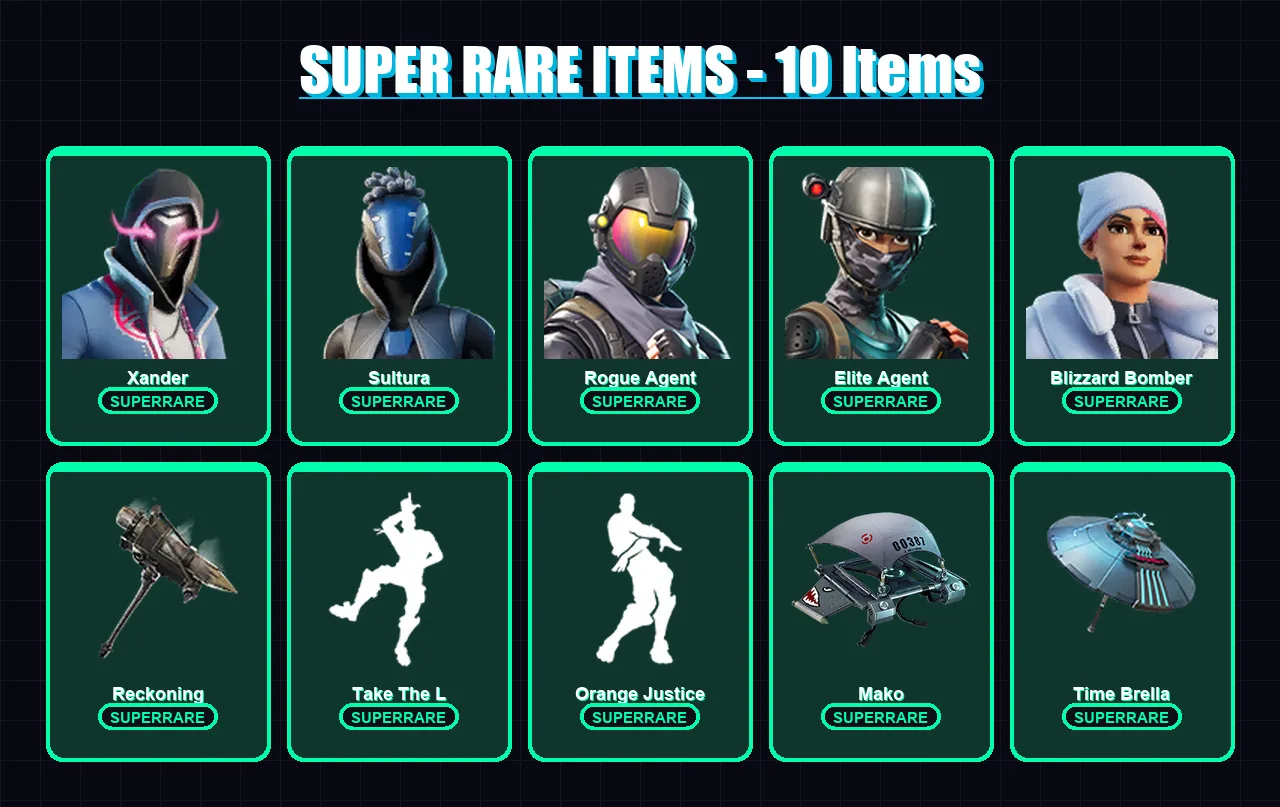 [PS4/PS5/XBOX/PC] | Xander | Sultura | Rogue Agent | Elite Agent | Blizzard Bomber | 24 skin | 38 pickaxe | 38 emote | 45 glider | Lv746