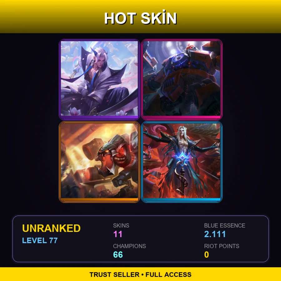 EUNE | Lv77 | Unranked | 11 Skin | 66 Champ
