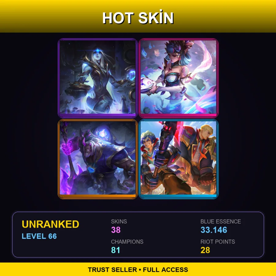 TW | Lv66 | Unranked | 38 Skin | 81 Champ