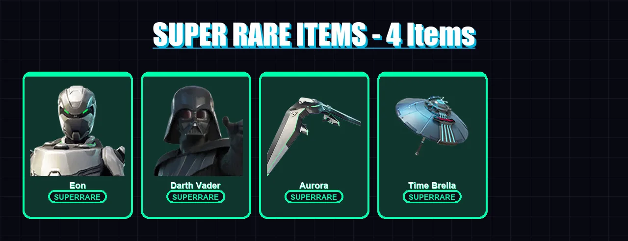 [PC/XBOX/PSN] | Eon | Iconic Kim Kardashian | Champion Siren | Darth Vader | The Origin | 100 skin | 162 pickaxe | 101 emote | 133 glider | Lv2526